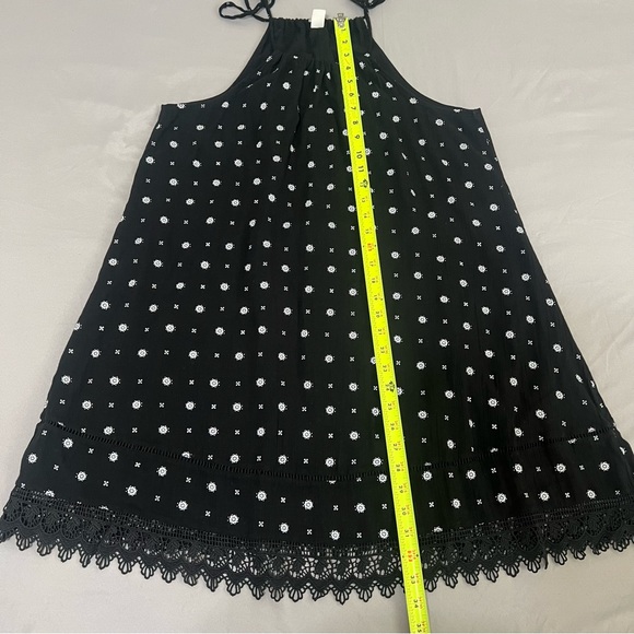 Old Navy black N white Tie shoulder swing dress Size S - Picture 12 of 13
